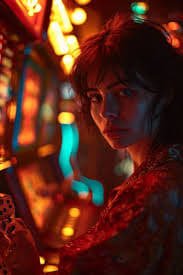 Permainan kasino live menampilkan dealer profesional dalam suasana neon futuristik